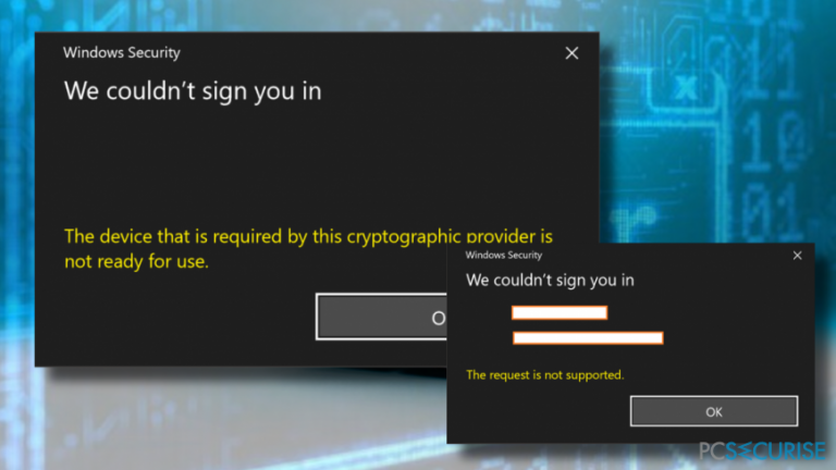 How to fix « Device required by cryptographic provider is not ready? »