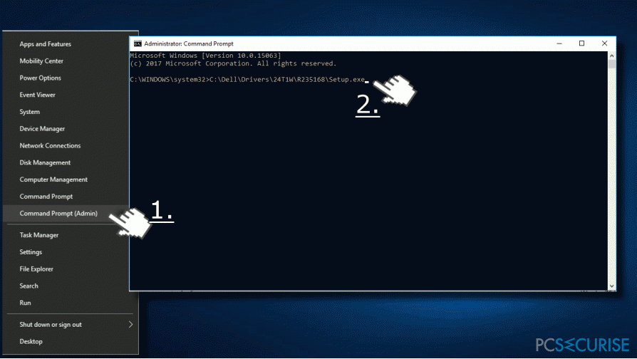 type in full path of the application into Command Prompt