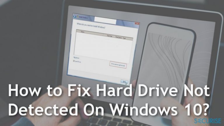 How to fix « Hard drive not detected » on Windows 10?
