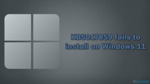 Comment résoudre l'échec de l'installation de la KB5017859 sur Windows 11 ?