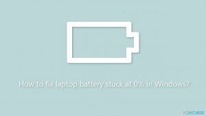 Comment résoudre le problème de la batterie de l'ordinateur portable bloquée à 0 % sous Windows ?