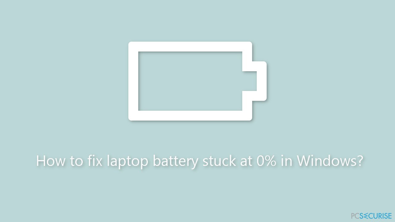 Comment résoudre le problème de la batterie de l’ordinateur portable bloquée à 0 % sous Windows ?
