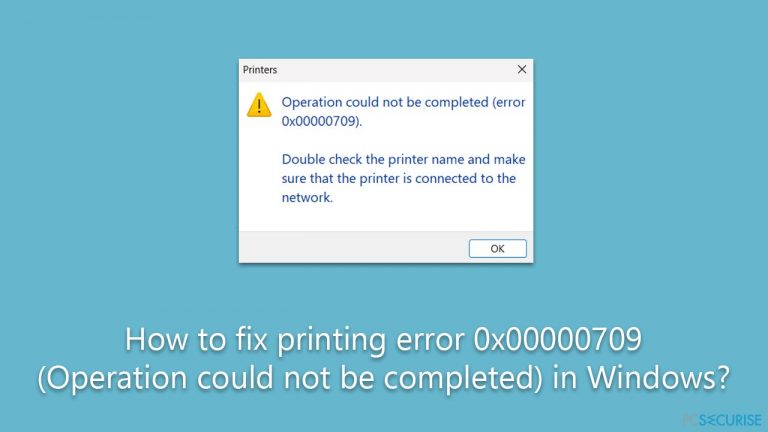 Comment corriger l’erreur d’impression 0x00000709 (L’opération n’a pas pu être terminée) sur Windows ?