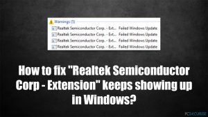 Comment remédier à l'affichage répété de «Realtek Semiconductor Corp - Extension» sur Windows ?