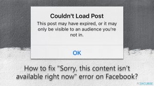 Comment corriger l'erreur «Désolé, ce contenu n'est pas disponible actuellement» sur Facebook ?