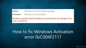 Comment corriger l'erreur d'activation de Windows 0xC004F211 ?