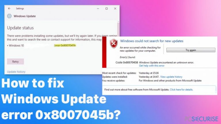 How to fix Windows Update error 0x8007045b?