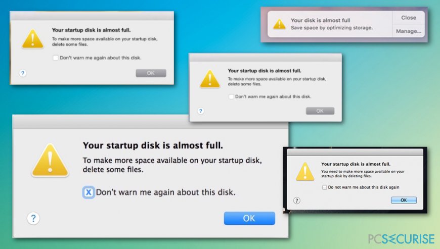 How to fix « Your startup disk is almost full » error?
