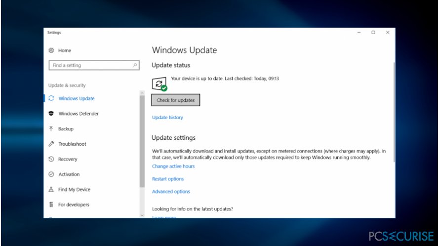 install latest Windows updates